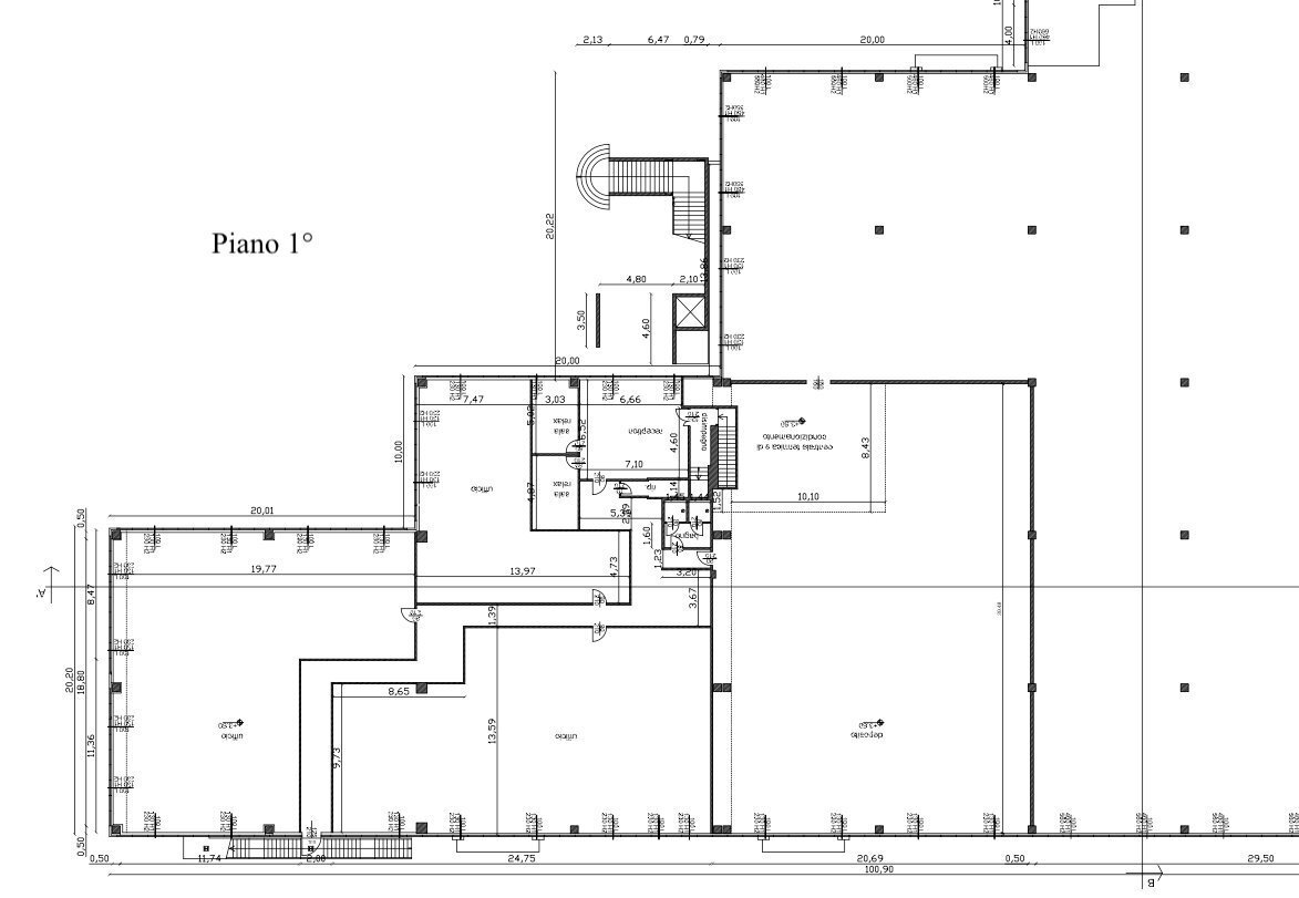 Capannone via Roncadelle, Brescia - planimetria 1
