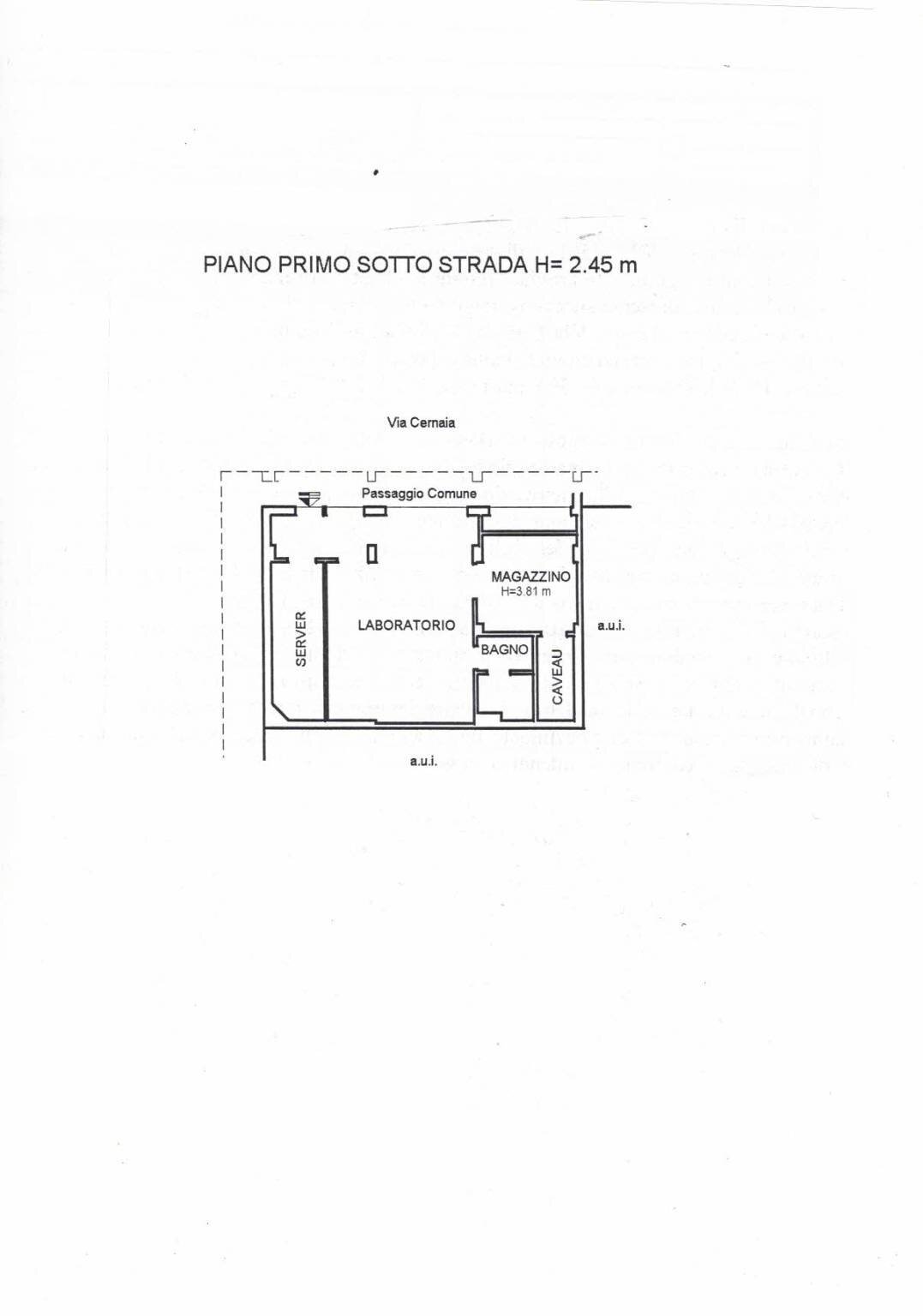 Shop via Cernaia, 11, Milano - floor plans 1