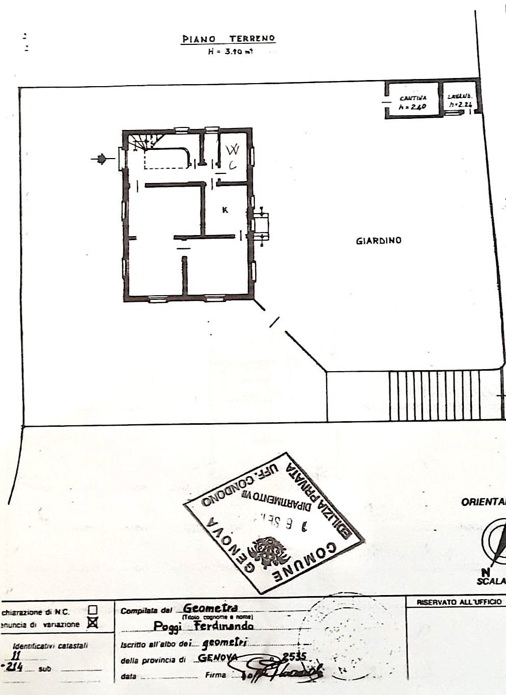 Single Family Villa Genova (neighborhood Nervi) - floor plans 1