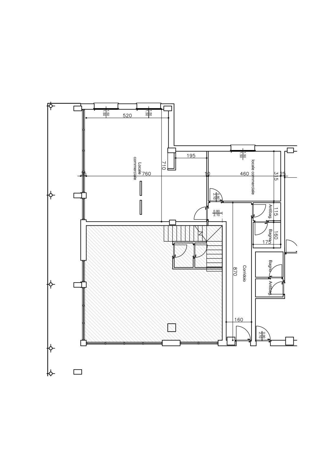 Shop corso Superga, 31, Buttigliera Alta - floor plans 1