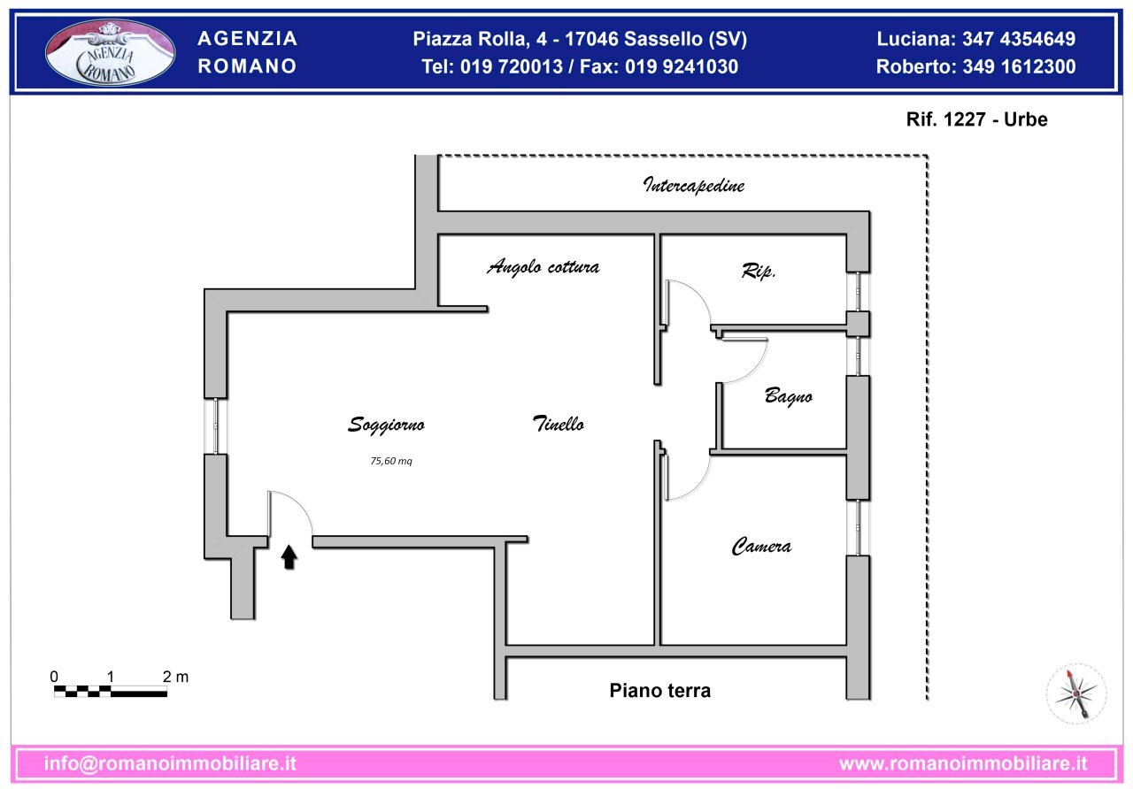 rif. 1227 - Urbe plan.jpg - Porzione di casa Urbe - planimetria 1