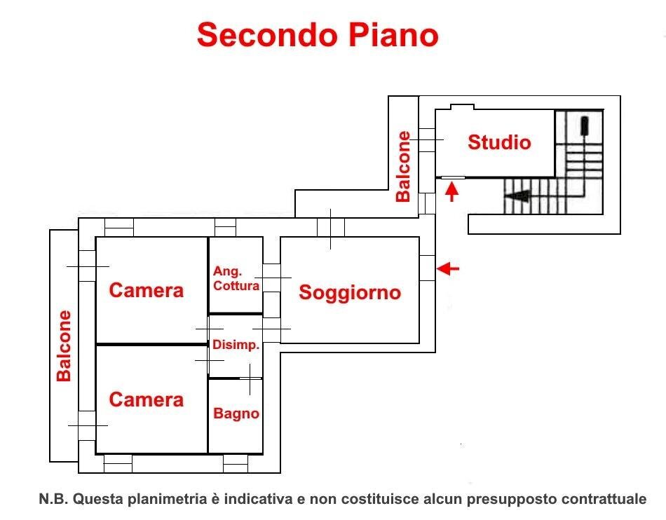 Quadrilocale Pinerolo - planimetria 1