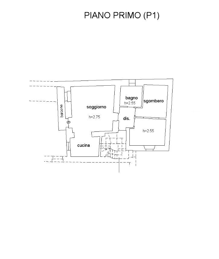 Three-room apartment Via Angelo Brofferio, 8, Caraglio - floor plans 1