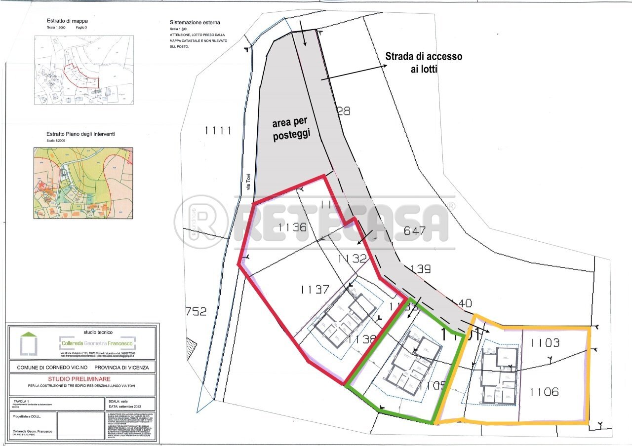 Retecasa_Cornedo - Building land Via Tovi, Cornedo Vicentino - floor plans 1