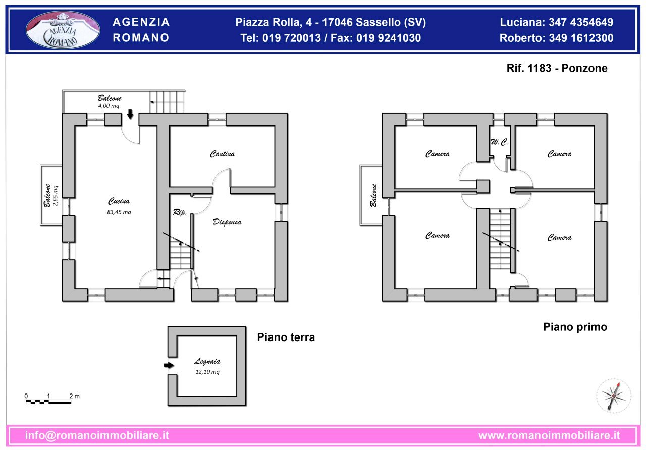 rif. 1183 - Ponzone.jpg - Rustico regione Pianlago 110, Ponzone - planimetria 1
