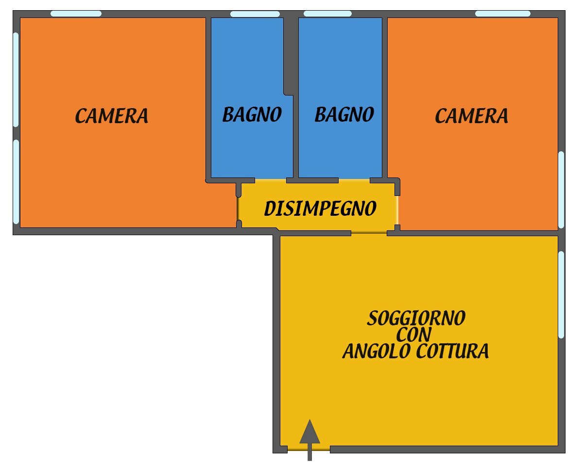 planimetria.jpg - Trilocale Bologna - foto 2