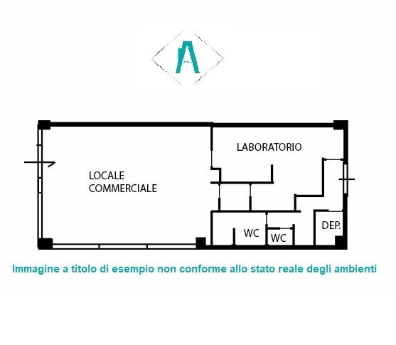 planimetria locale commerciale.jpg - Locale Commerciale all'asta Viale Emanuele Razzetti 29, Santo Stefano d'Aveto - planimetria 1