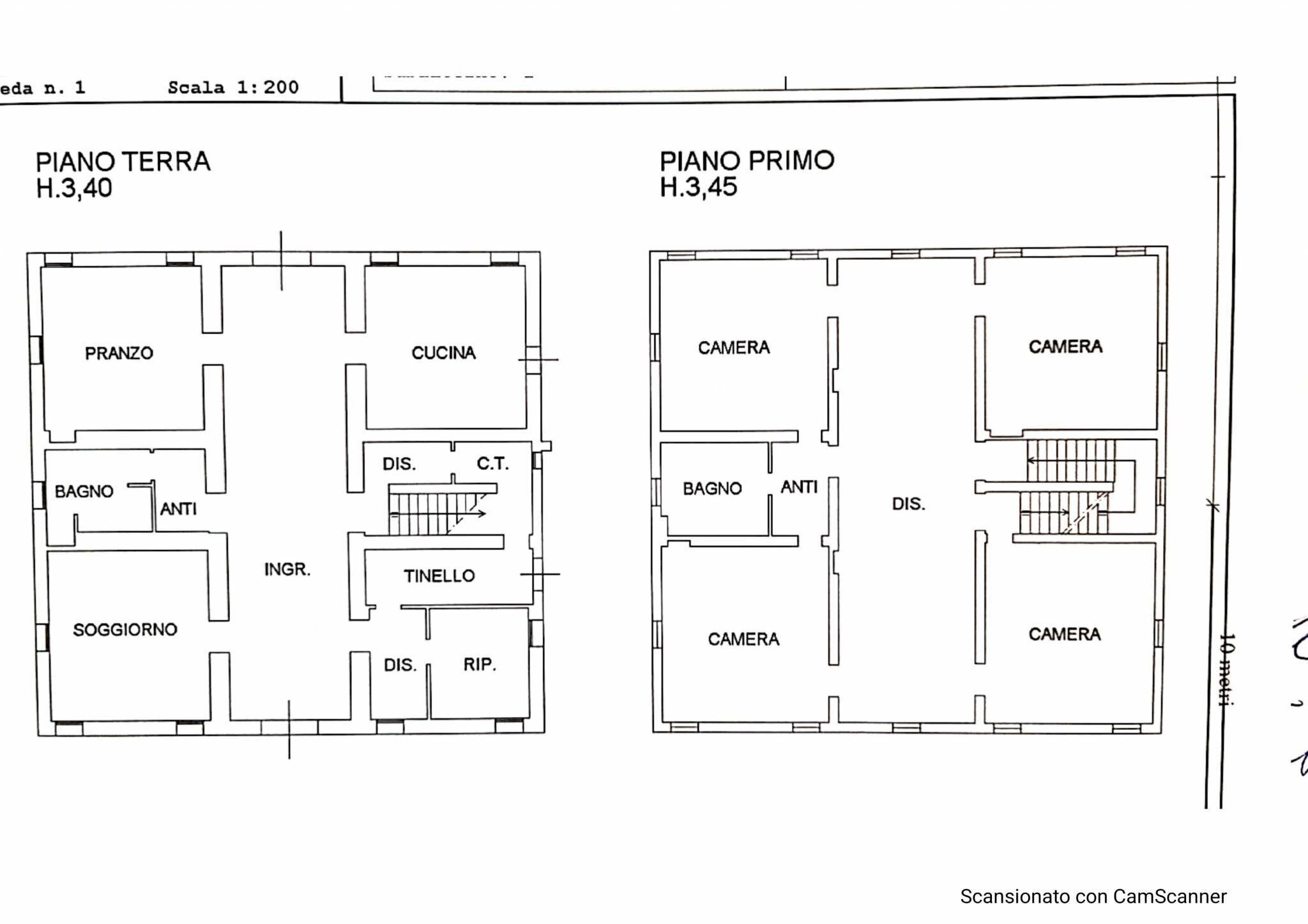Rustico via Colombara, Cento - planimetria 1