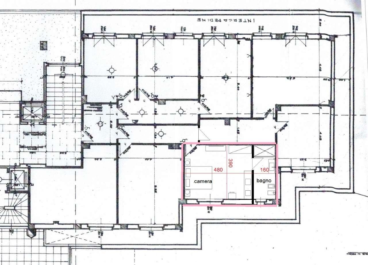  planimetria - Monolocale via Ronciglione, Roma - planimetria 1