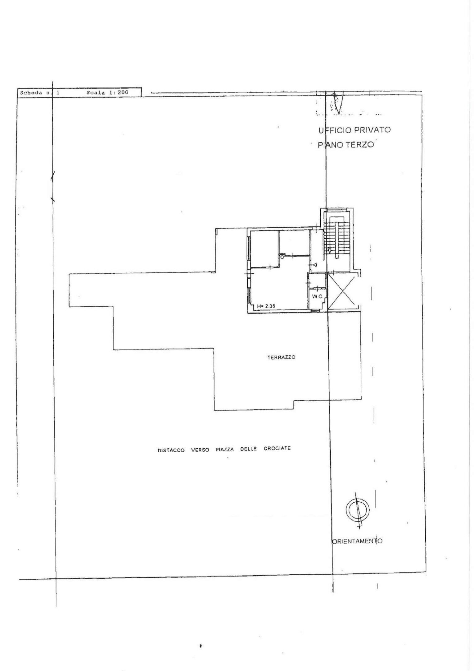 via pietro l\'eremita -10 n. 1 rif. 3-8 - Ufficio via pietro l'eremita, Roma - planimetria 1
