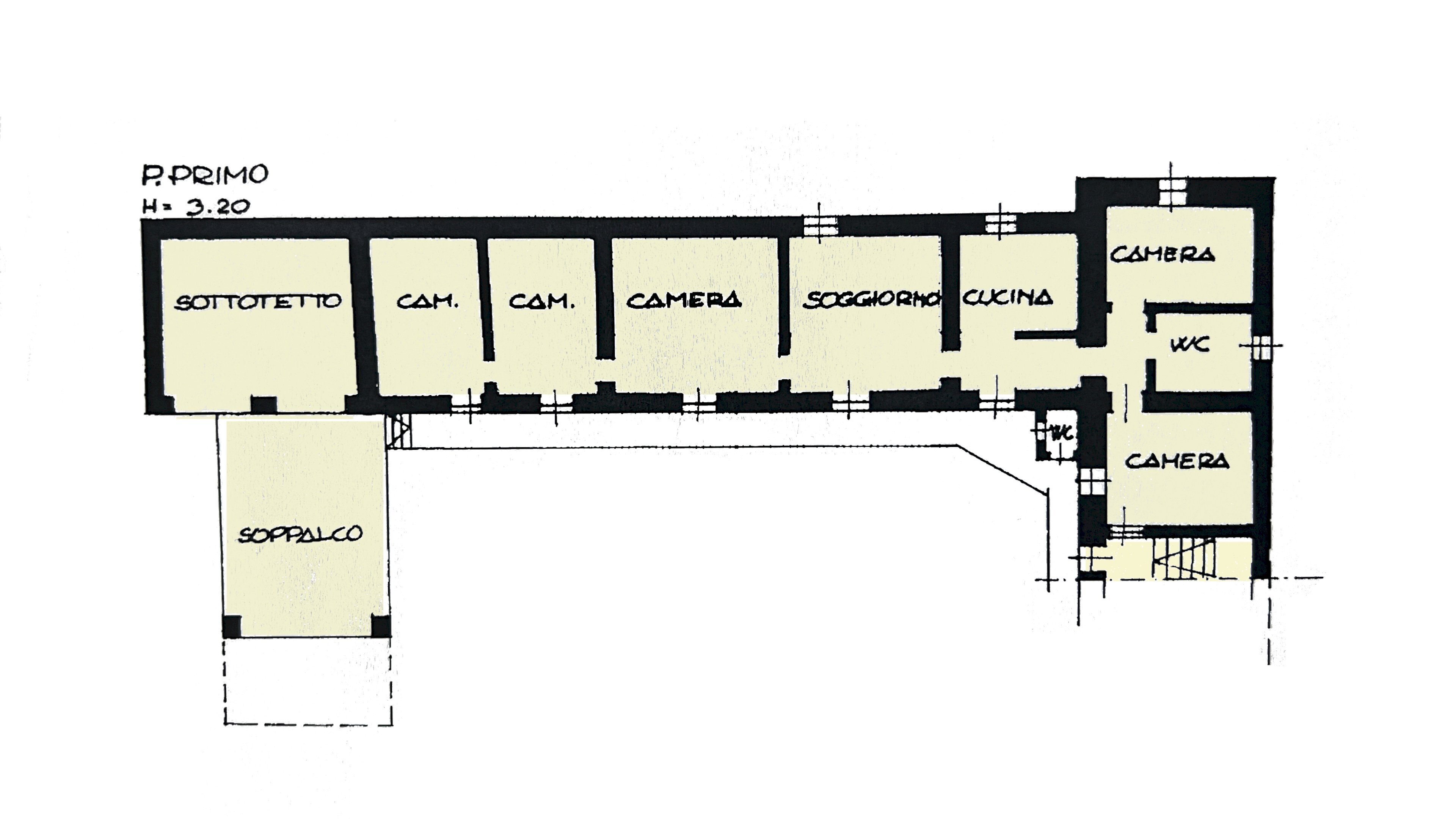 Casa semi indipendente via Roma, 6, Moncalvo - planimetria 1