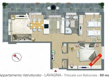 Planimetria - Trilocale Lavagna - foto 28