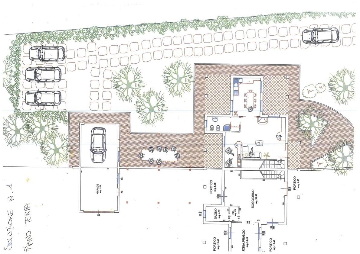 1.jpg - Porzione di casa via Confine di San Giorgio  510, Cesena - planimetria 1