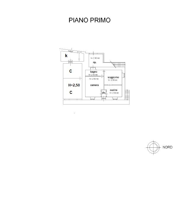 Casa semi indipendente Borgata Selvaggio, 33, Perosa Argentina - planimetria 1