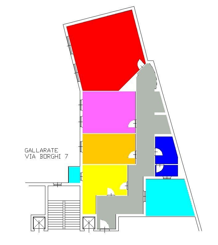 Office via Luigi Borghi, 7, Gallarate - floor plans 1