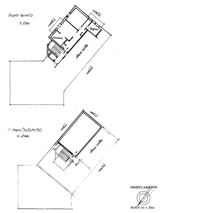 Three-room apartment Piazza Marconi, 6, Perosa Argentina - floor plans 1