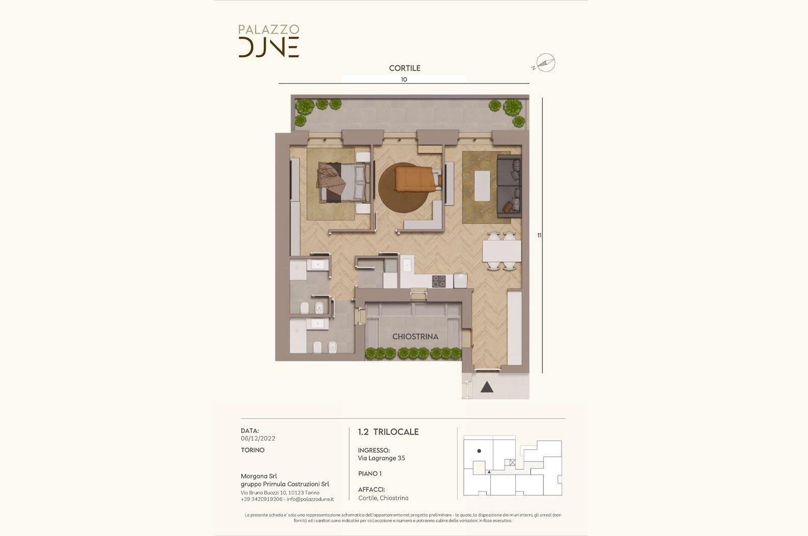 Appartamento via Luigi Lagrange, 35, Torino (zona Centro) - planimetria 1