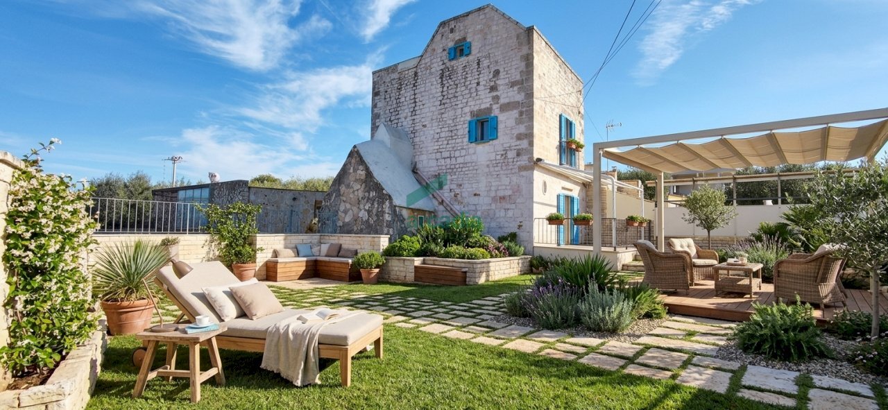 Prospettoipotesi di arredo esterno - retro - Casale Contrada San Nicola 111a, Monopoli - photo 3