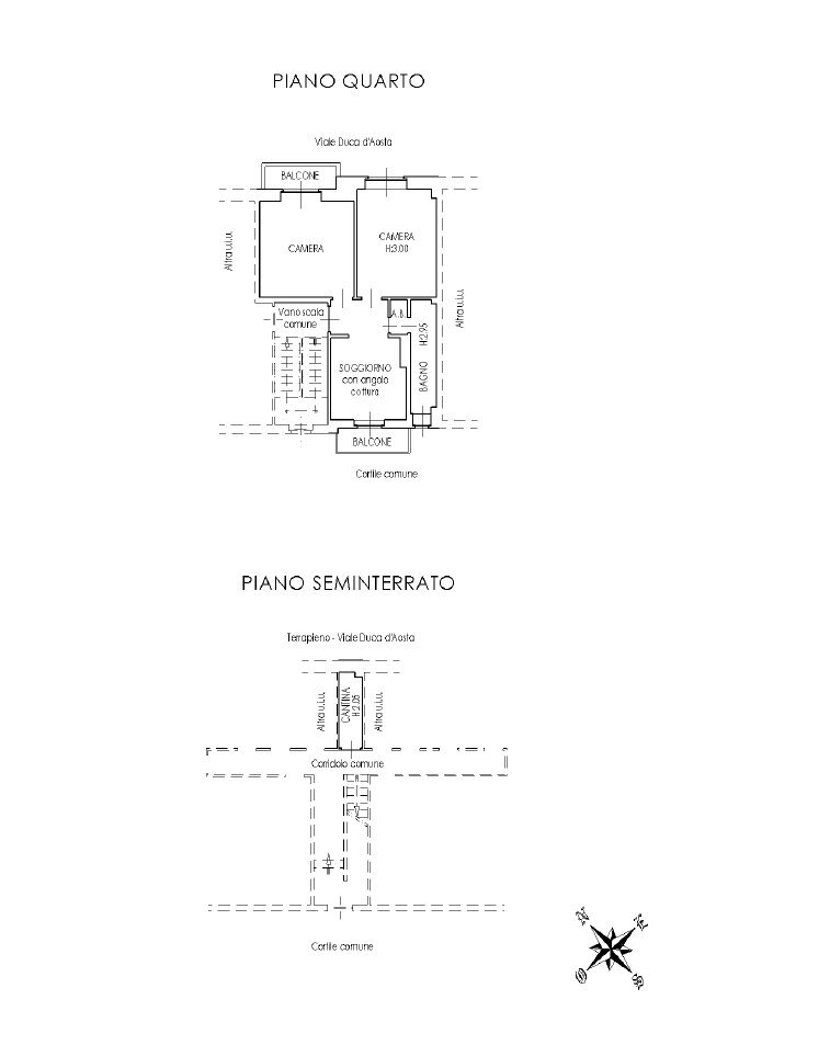 Trilocale Via Duca D Aosta, 8, Perosa Argentina - planimetria 1