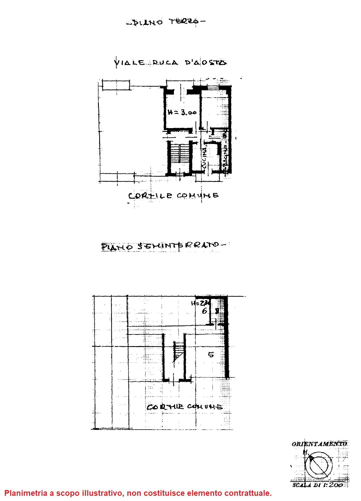 Three-room apartment Via Duca D Aosta, 8, Perosa Argentina - floor plans 1