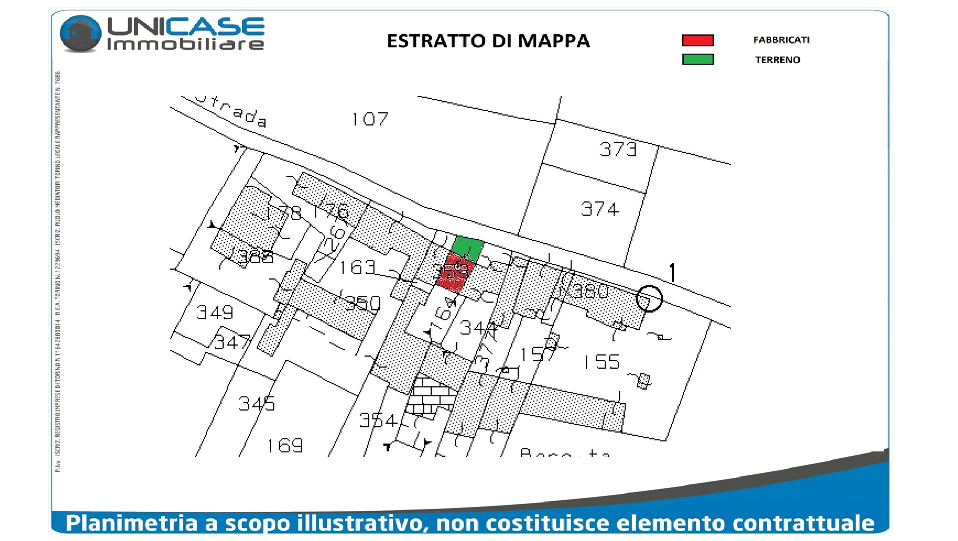 estratto di mappa - Rustico Strada San Giovanni, 33, Bricherasio - planimetria 1