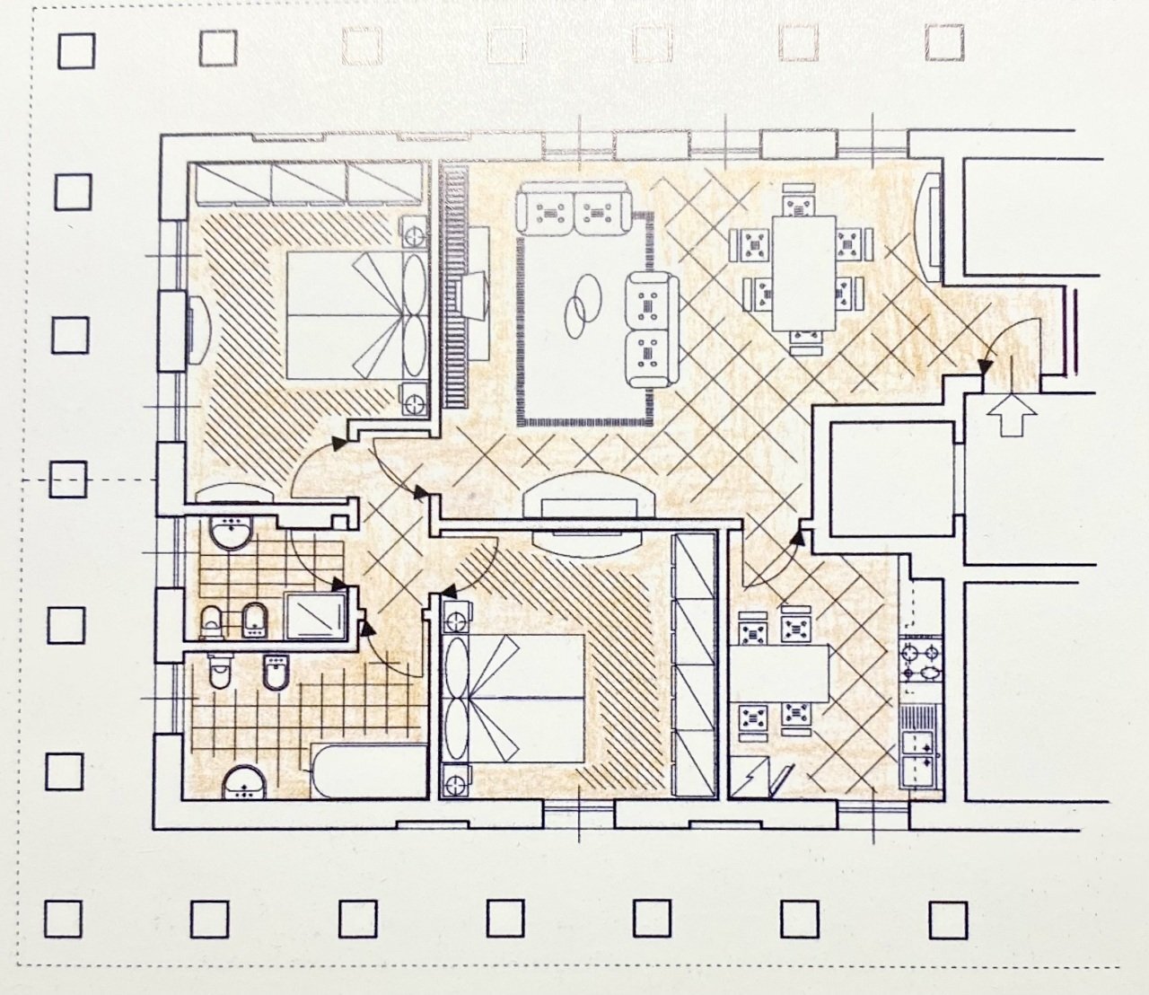 24 A-MARANELLO-COLONNE.jpg - Four-room apartment via Abetone superiore 146, Maranello - floor plans 1