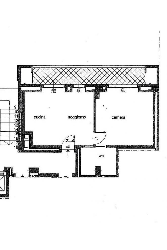 Two-room apartment Corso Alcide De Gasperi, 53, Cuneo (neighborhood Donatello) - floor plans 1