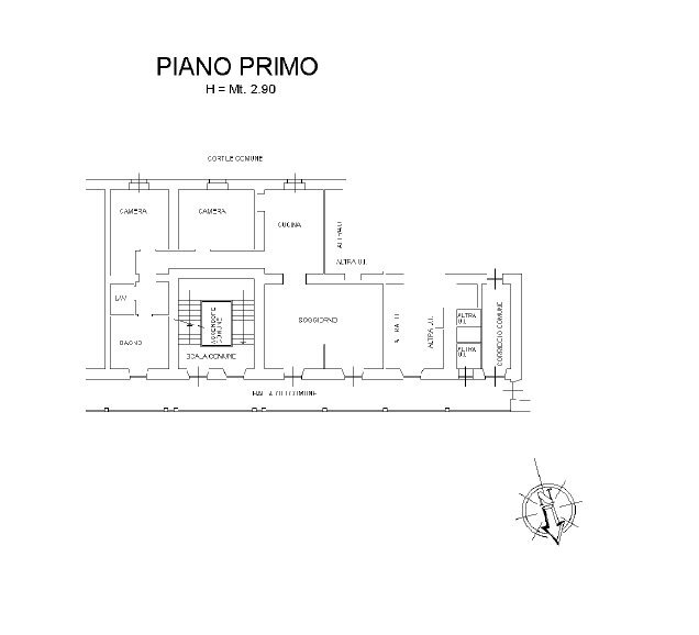 alloggio - Four-room apartment Borgata Chiabriera, 1, Pomaretto - floor plans 1