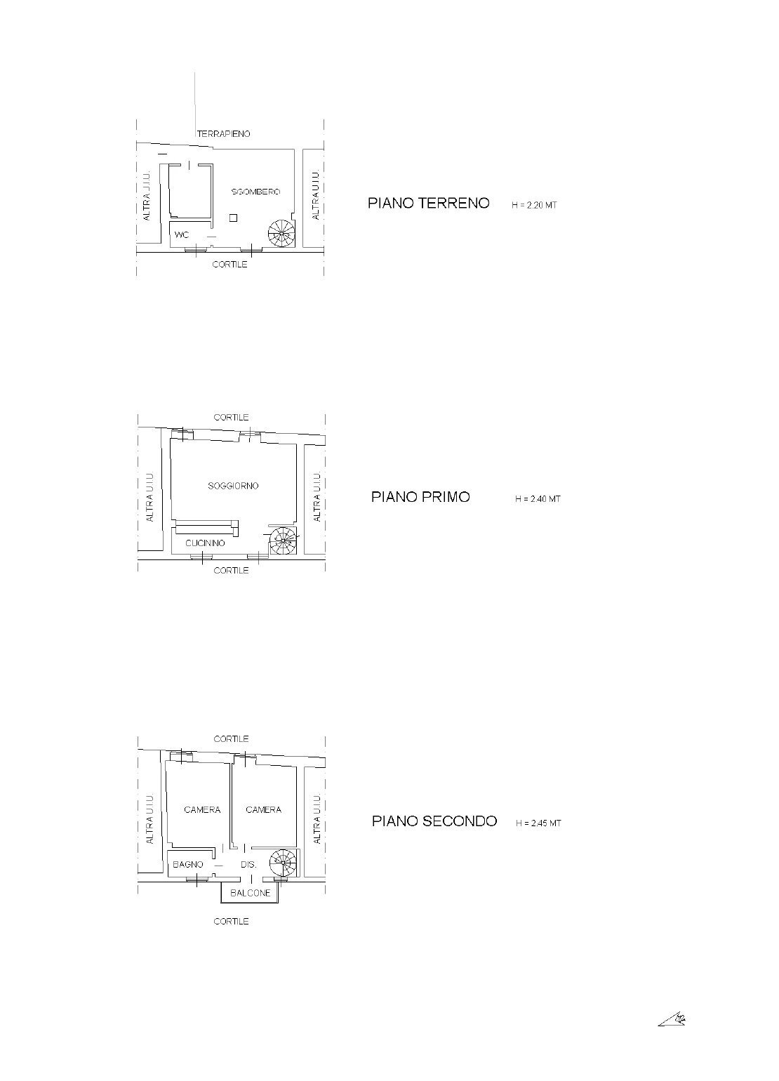 Casa semi indipendente Borgata Enfous, 7, Pomaretto - planimetria 1
