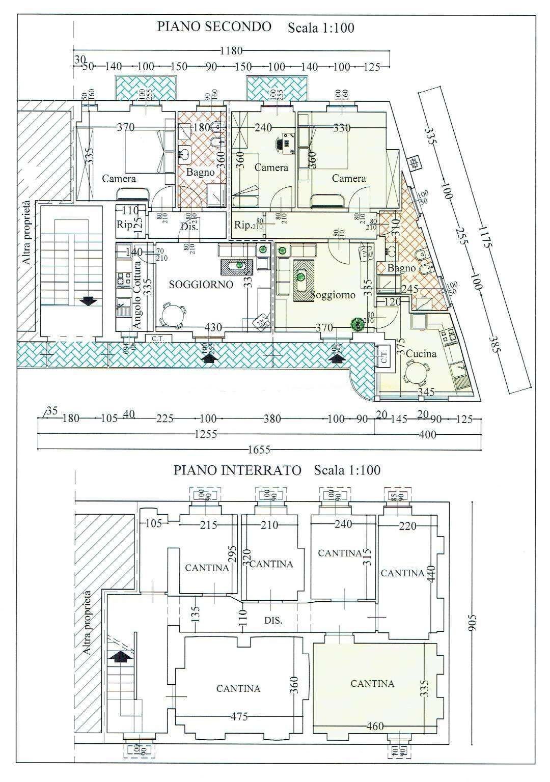 Four-room apartment corso San Secondo, Bra - floor plans 1