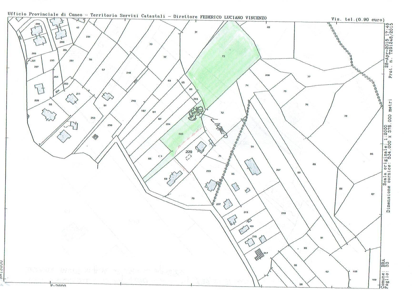 Terreno edificabile strada Terlapini, Bra - planimetria 1