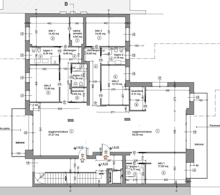 plan - Appartamento viale Vittorio Emanuele II, 22, Bergamo - foto 3