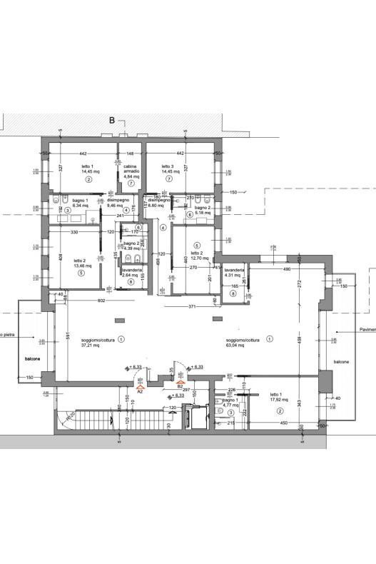 Appartamento viale Vittorio Emanuele II, 22, Bergamo - planimetria 1