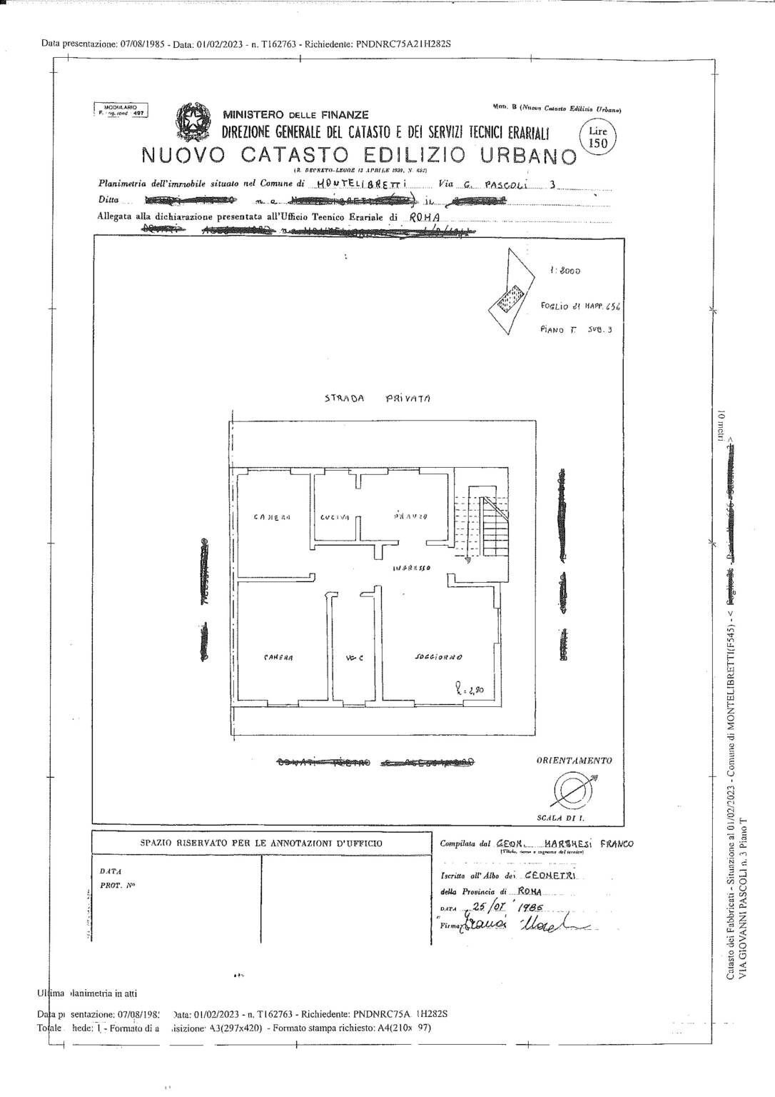 Casa indipendente via Giovanni Pascoli, 3, Montelibretti - planimetria 1