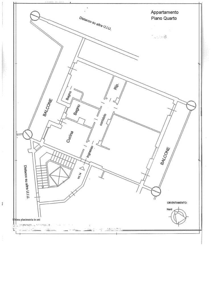 Trilocale via Marino Ghetaldi, Roma - planimetria 1