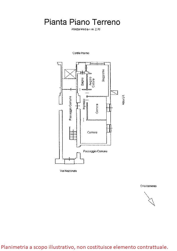Trilocale via Nazionale Villaretto, 120, Roure - planimetria 1