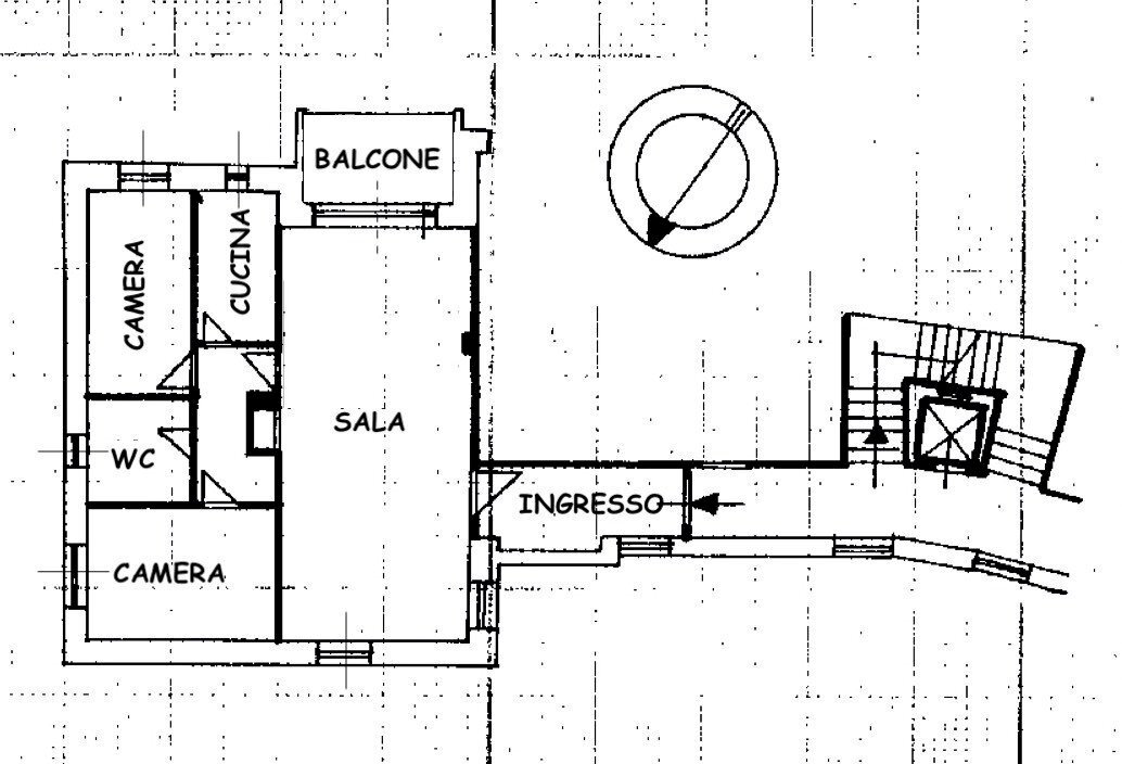 Trilocale via del Poggio, Viola - planimetria 1