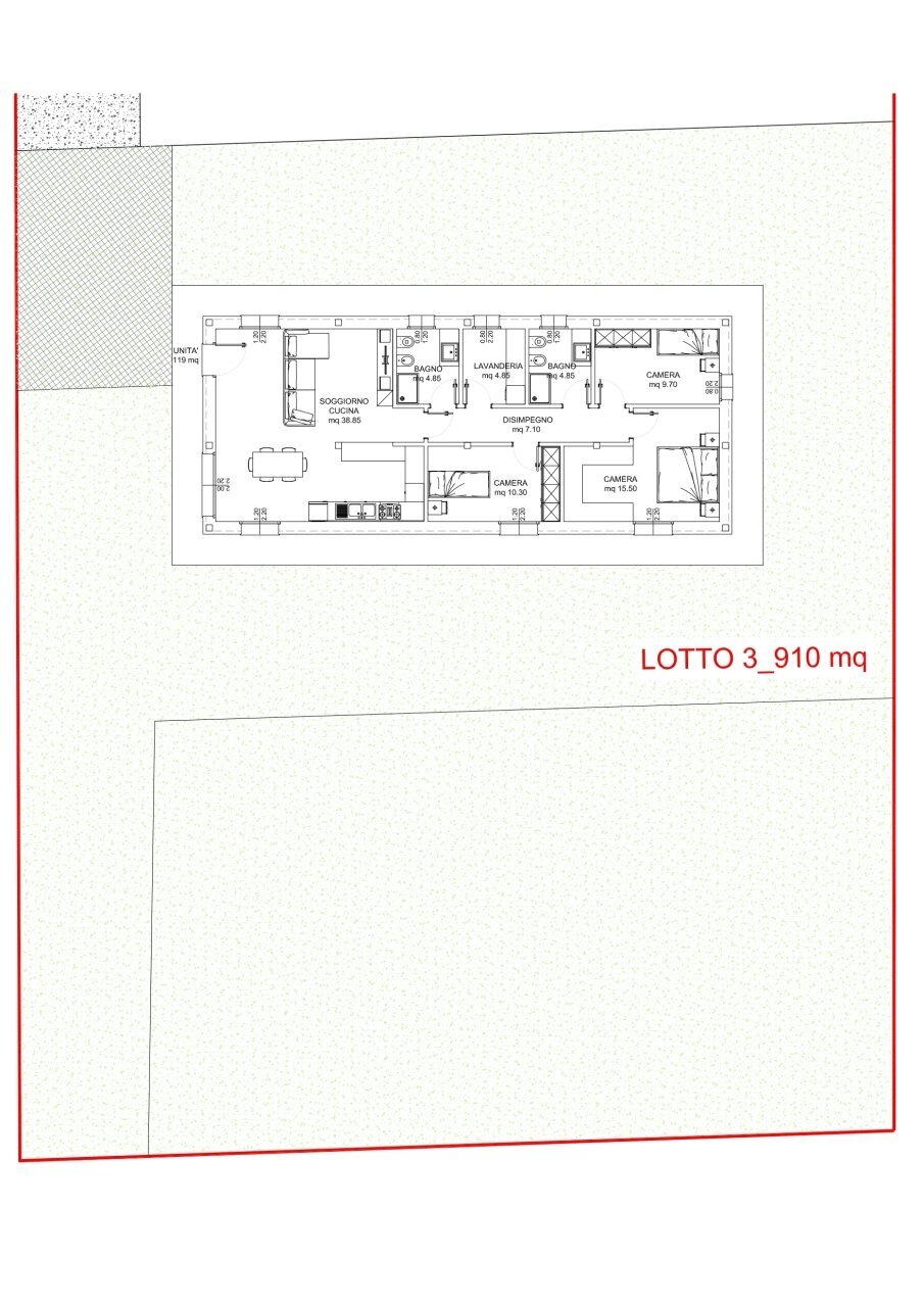 planimetria lotto 2_villa unifamiliare Monteprando - Independent house via circonvallazione sud, Monteprandone - floor plans 1