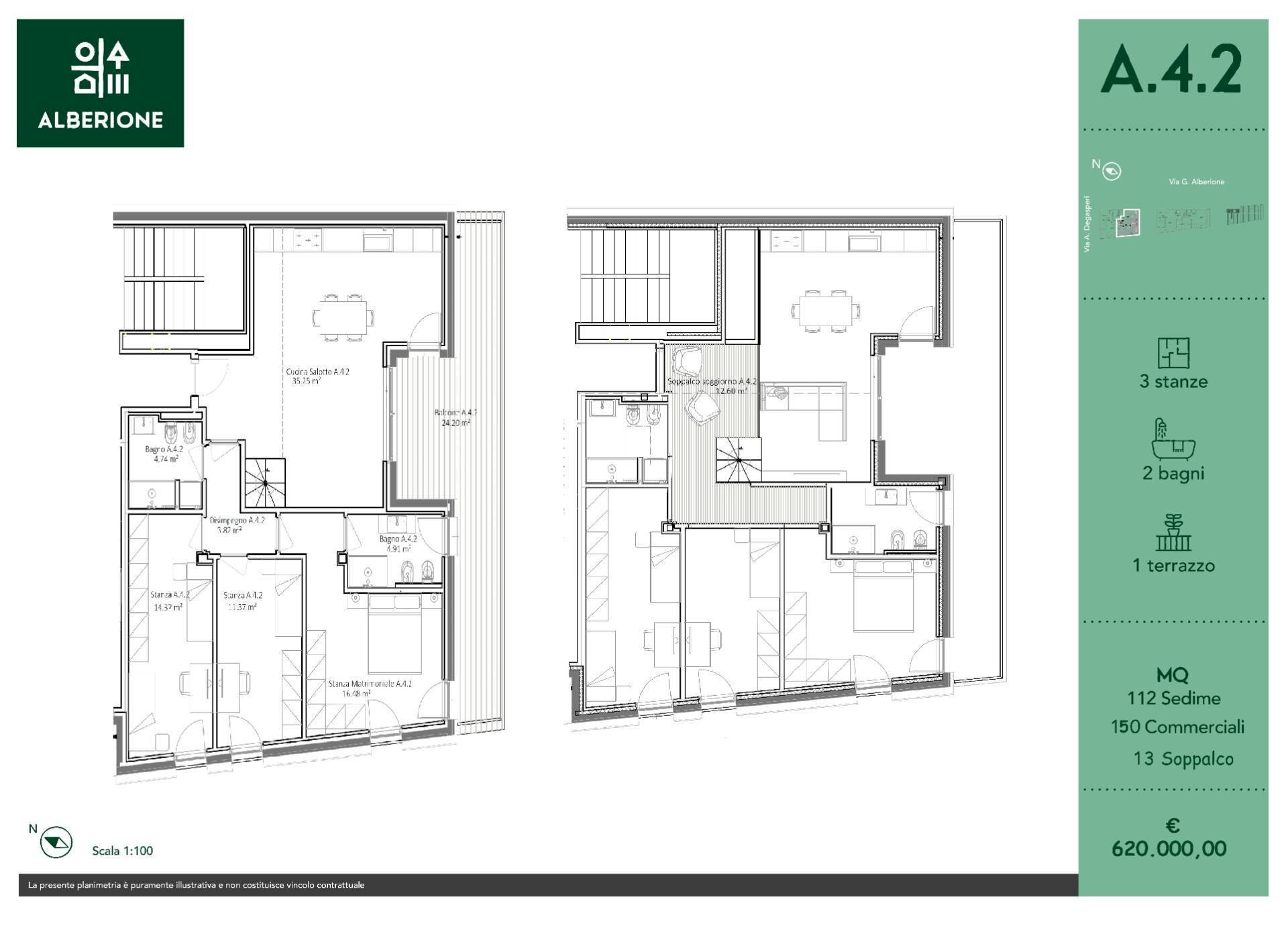 Attico via alberione, Trento - foto 2