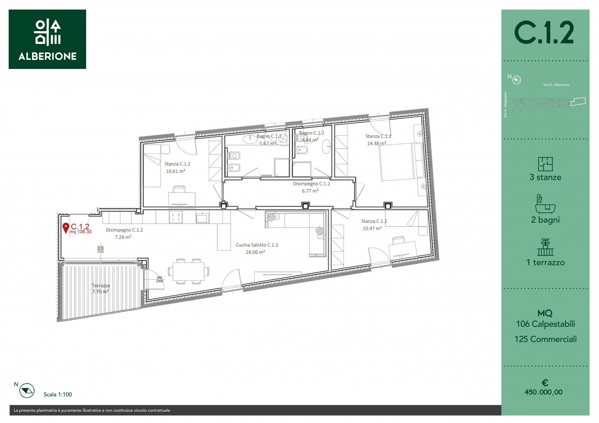 Trilocale via alberione, Trento - foto 2