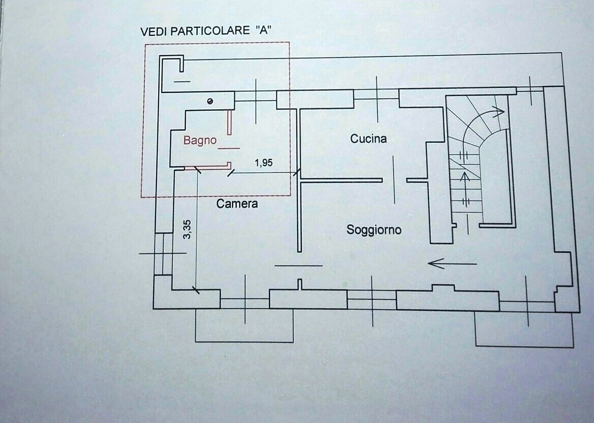 planimetria - Three-room apartment Frazione Roreto, 68, Roure - floor plans 1