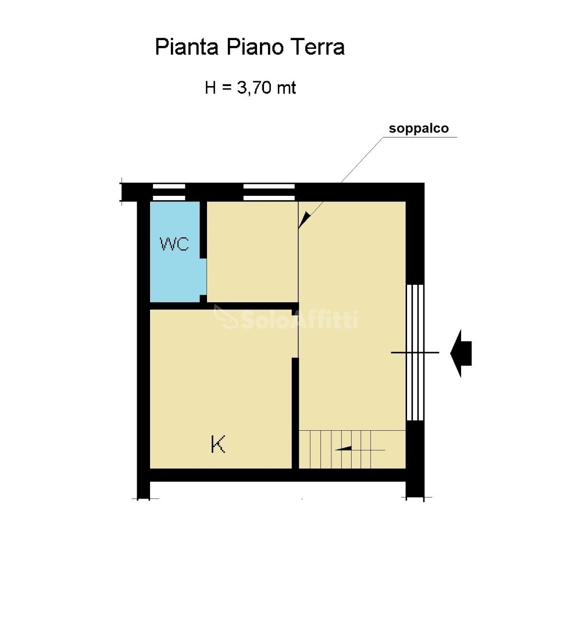 planimetria - Monolocale Catanzaro - planimetria 1