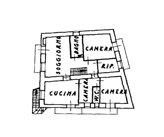 piantina - Appartamento Borgata Chambon, 24, Fenestrelle - planimetria 1
