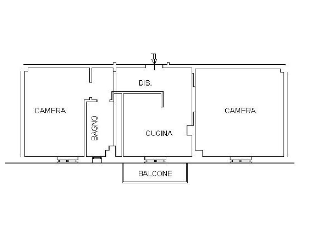 Three-room apartment via Berretta Rossa, Bologna (neighborhood Santa Viola) - floor plans 1