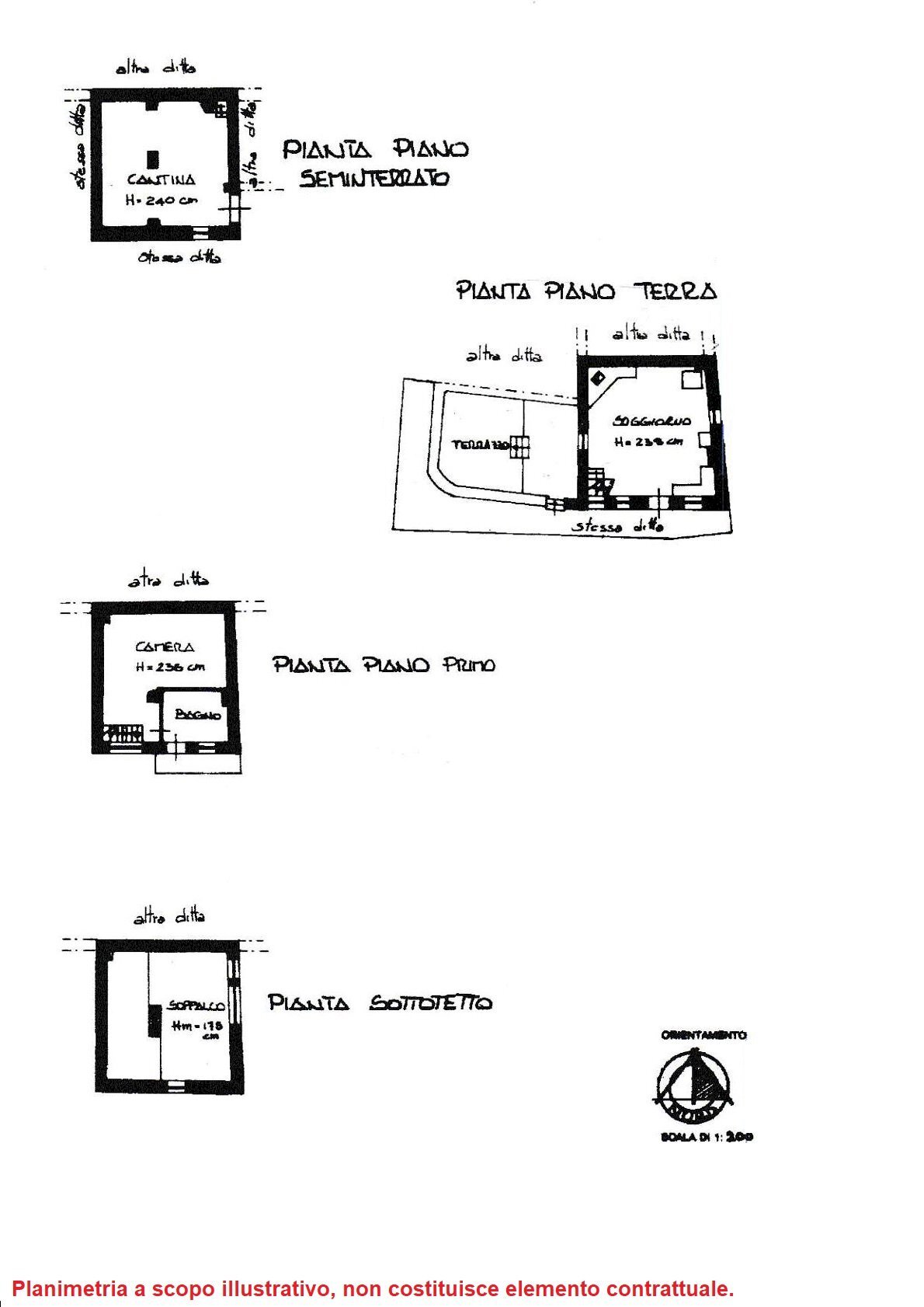 Semi-detached house borgata Cugno, 3, Prali - floor plans 1