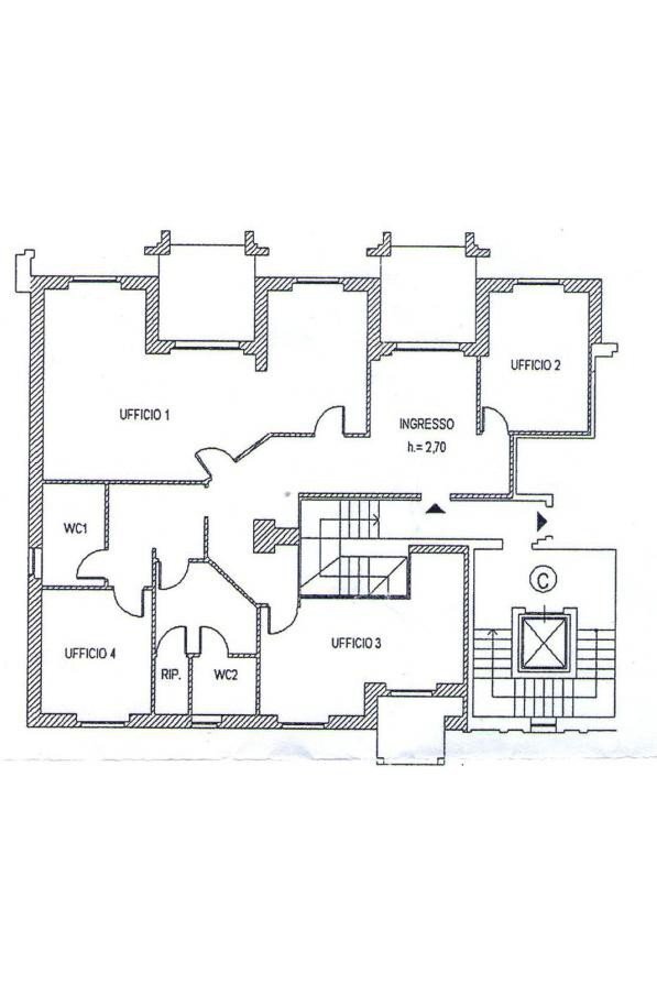 Ufficio corso Teresio Borsalino, 17, Alessandria - planimetria 1