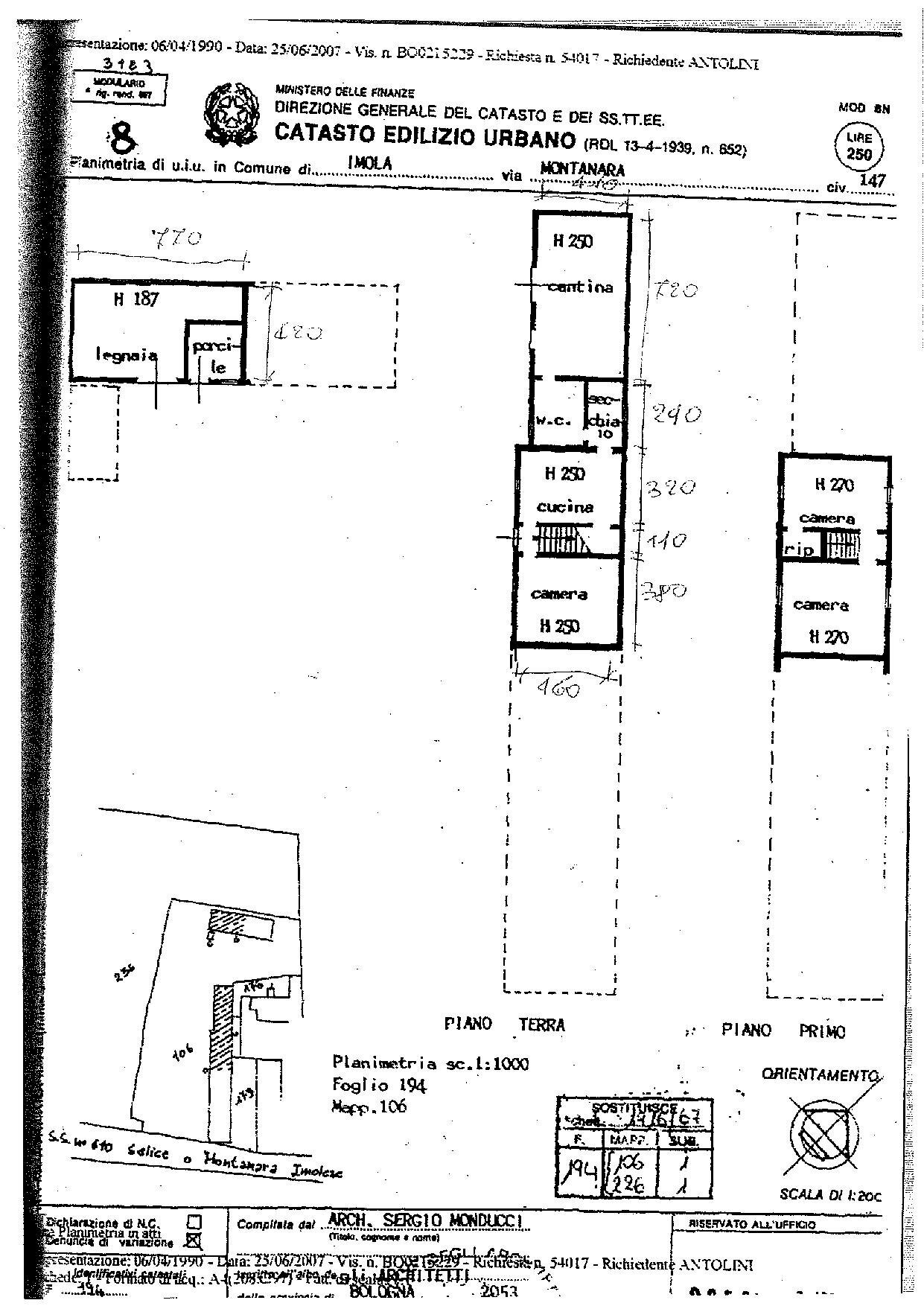 Rustico via Montanara, 147, Imola - planimetria 1