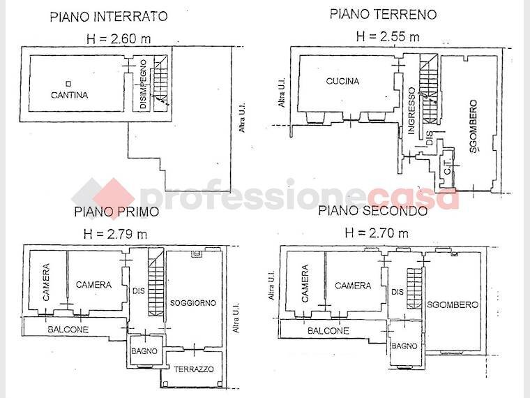 Independent house strada dei rivetti, Pinerolo - floor plans 1