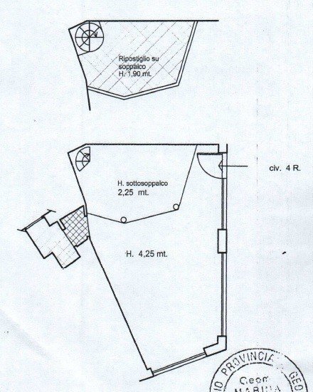 Negozio via Tomaso Ponsello, 2r, Genova (zona Bolzaneto) - planimetria 1