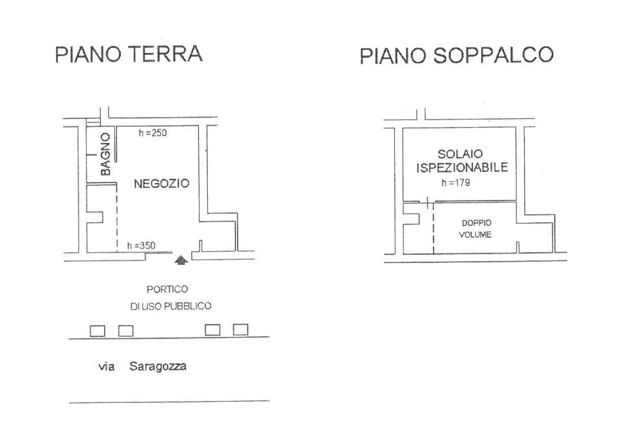 Shop via Saragozza, 181, Bologna (neighborhood Saragozza) - floor plans 1